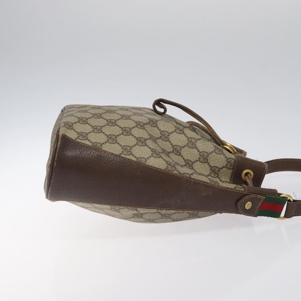 GUCCI GG Supreme Web Sherry Line Bag PVC Beige Gold 164 02 034 Auth 117305 - Picture 3 of 16
